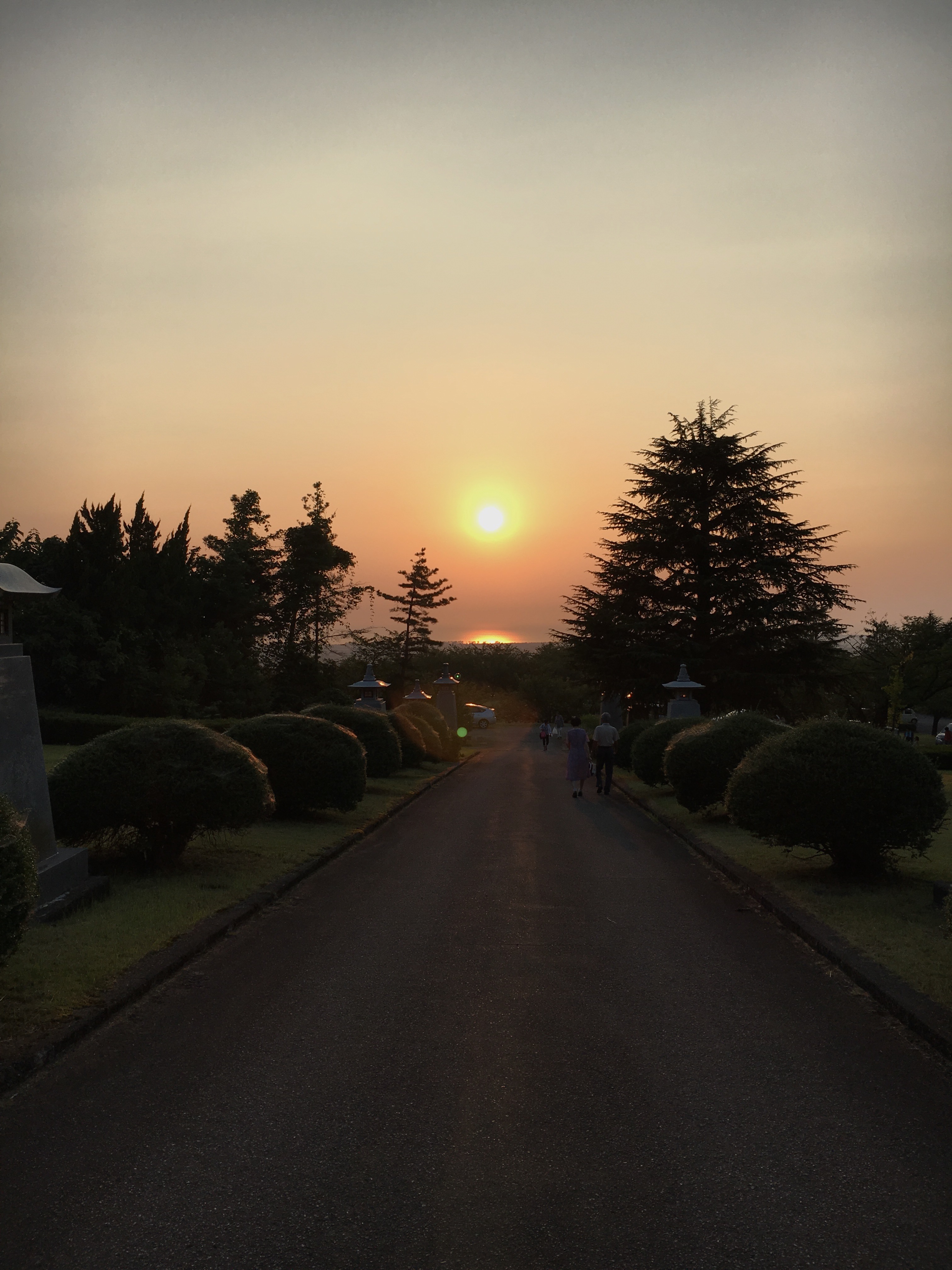仏舎利塔からの夕焼け 仏舎利塔からの夕焼け